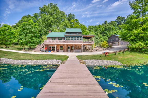 The Main Cabin at The Hideaway | Hot Tub | Ponds - Image 1